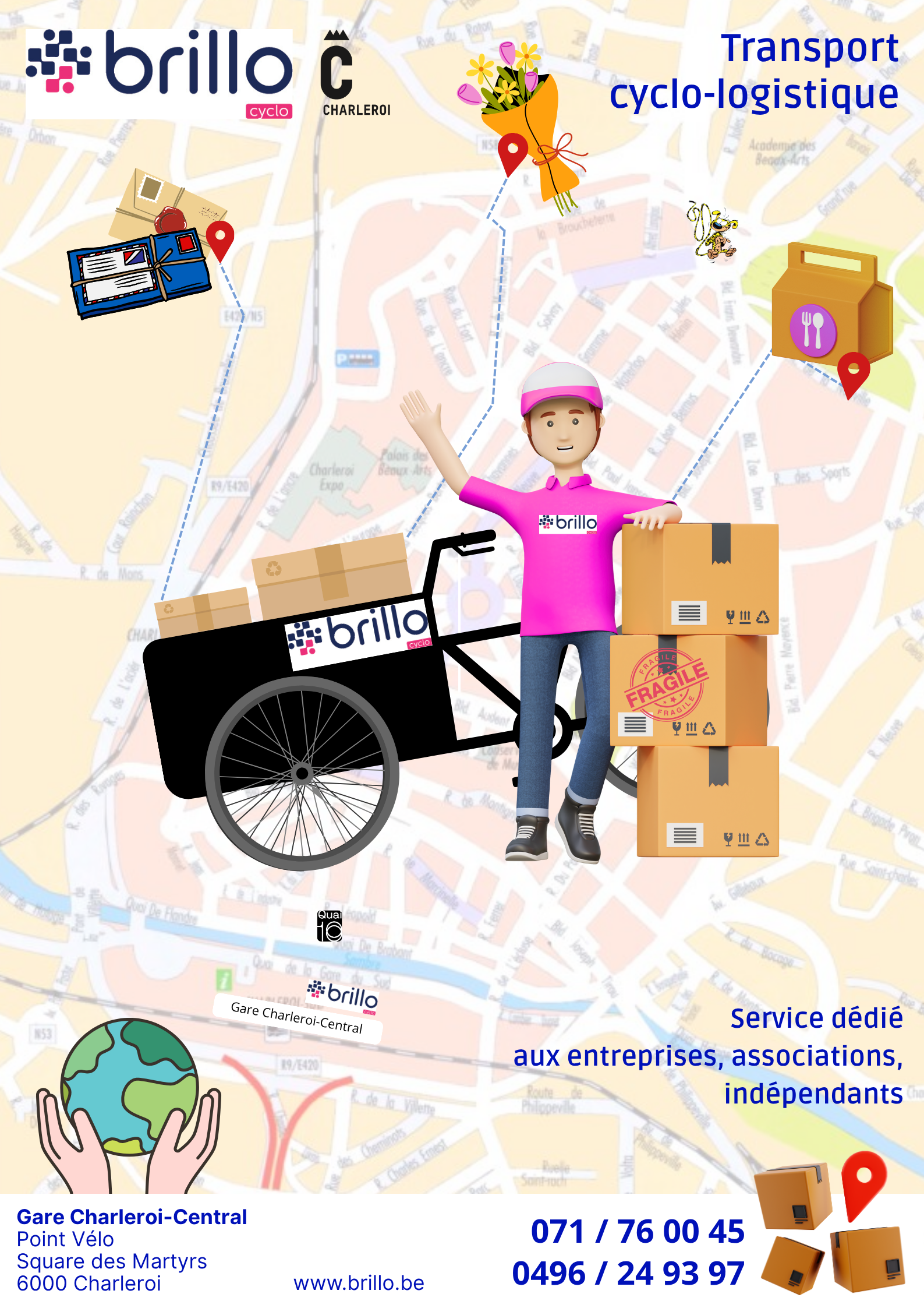 Affiche Brillo cyclologistique