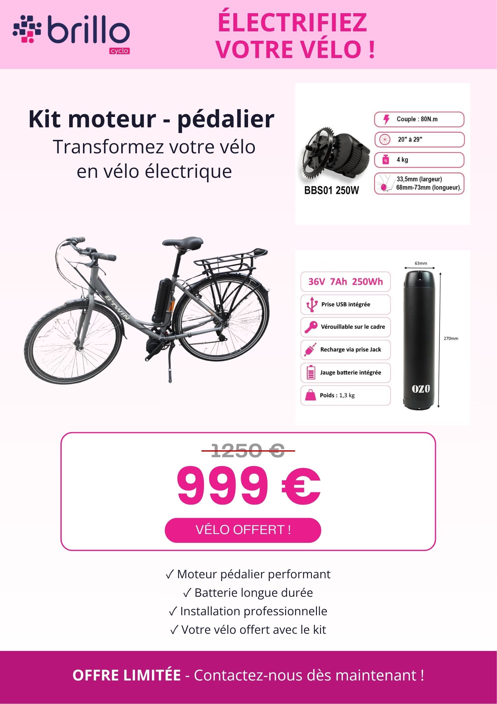Promo vélo électrifié Brillo
